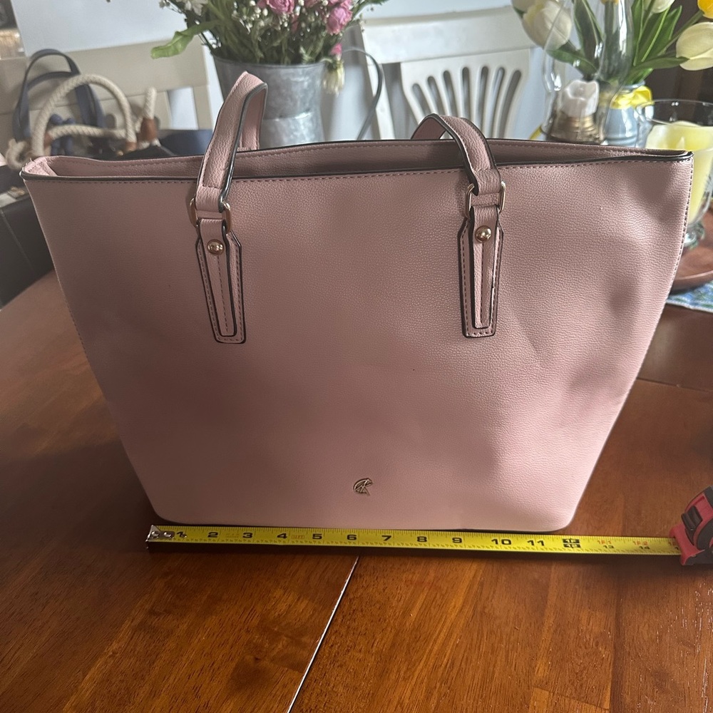Kate and Alex, pink mauve, leather shoulder bag